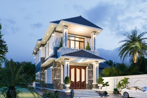 Thiết kế thi công trọn gói căn biệt thự 2 tầng tại Sơn Tây, Hà Nội